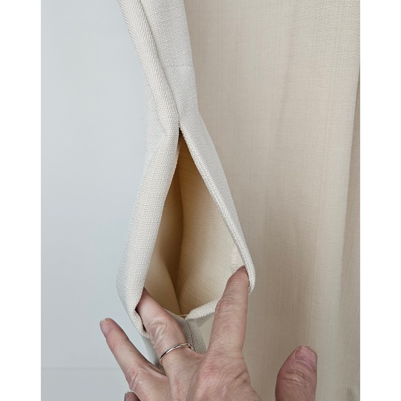 THML Cream Frayed Sleeve V Neck Babydoll Dress Plus XL Coquette Boho Resort - Picture 4 of 7